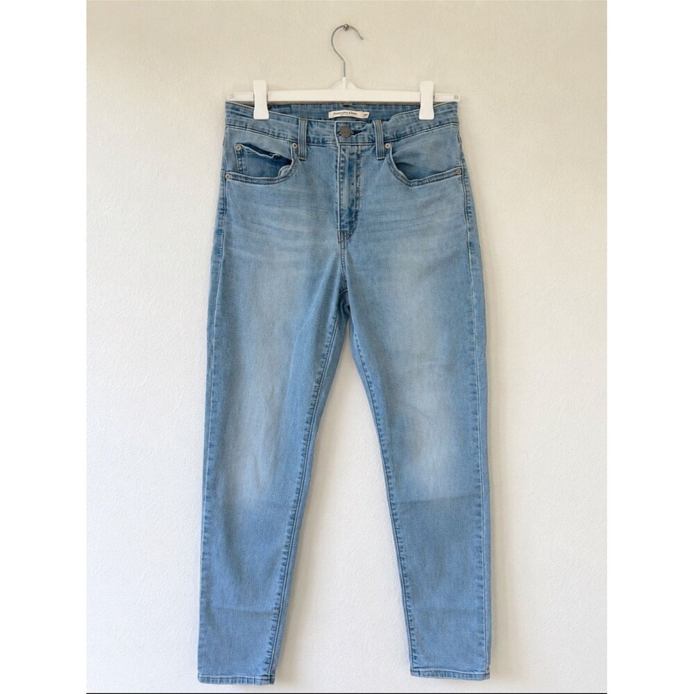 Levi’s 721 High Rise Skinny Jeans Womens Size 28 Light Wash Blue Stretch Denim